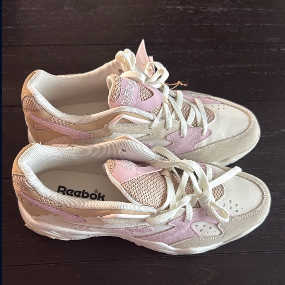Reebok White and Pink Athletic Shoes